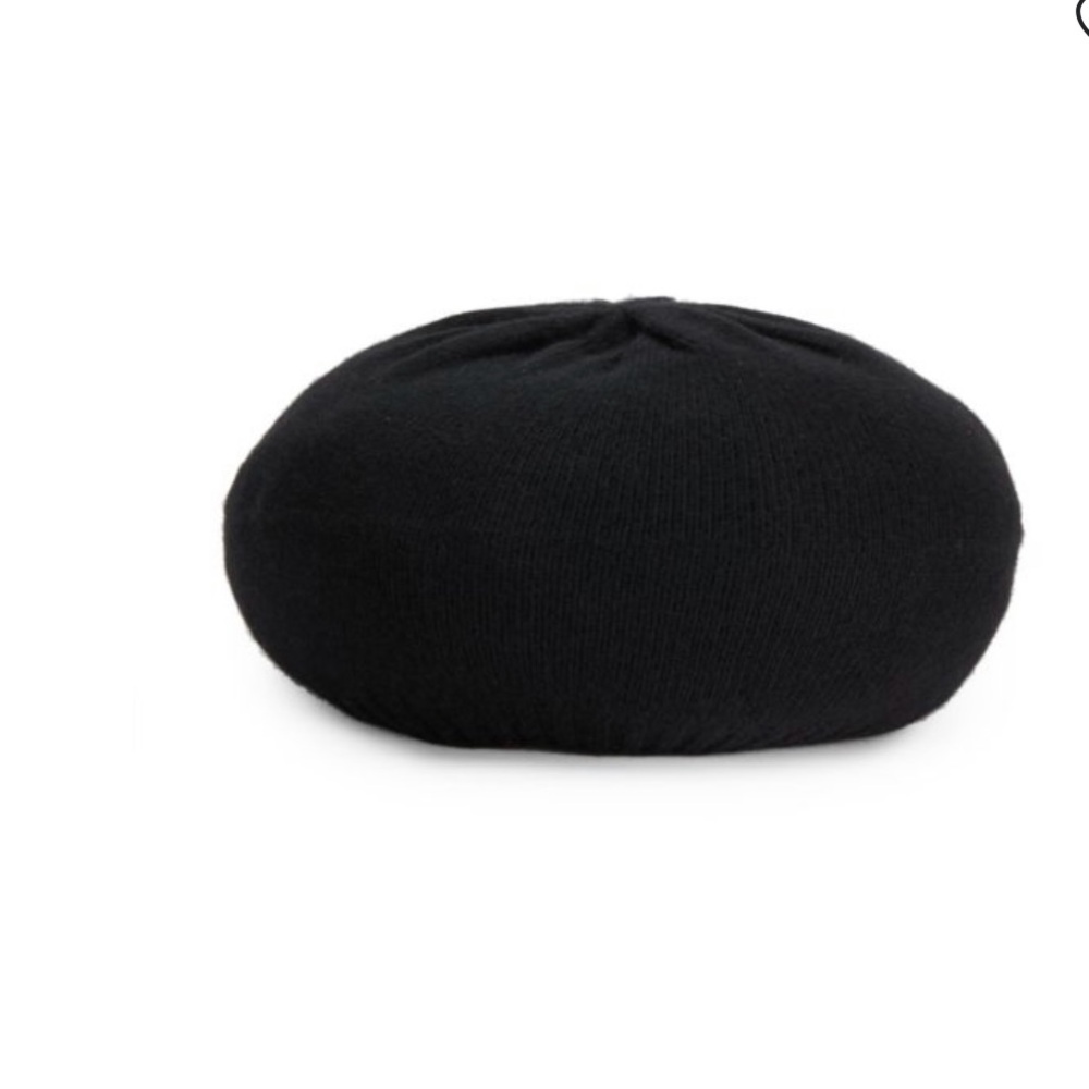 Classic Black cashmere Beret